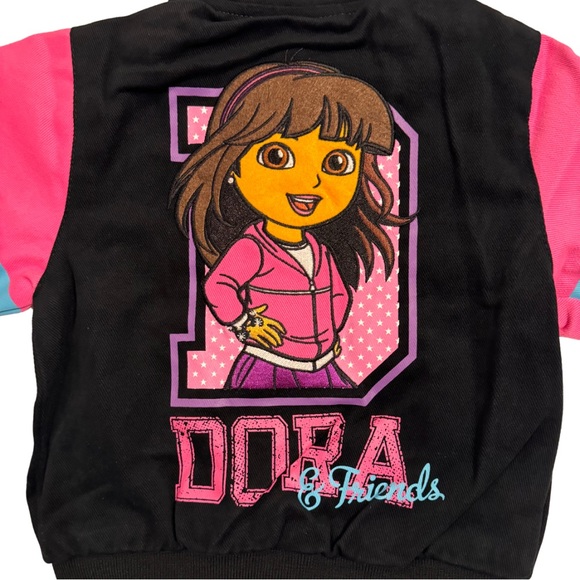 NICKELODEON DORA and Friends JH Design Embroidered Racing Jacket Girl 2T - Picture 2 of 8